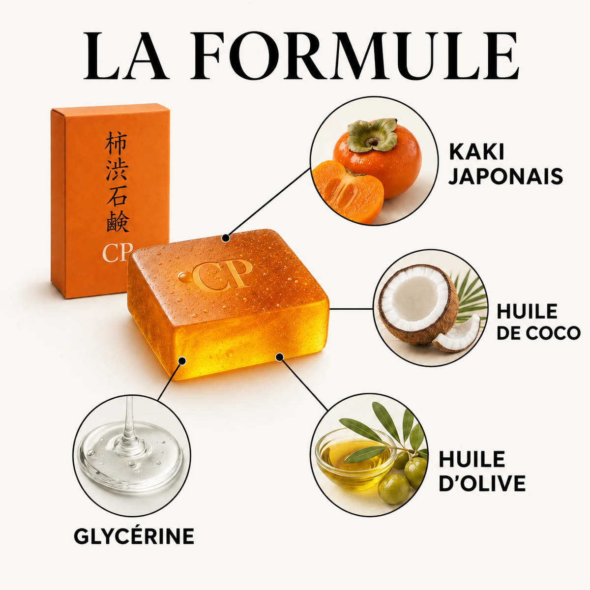 Savon au kaki japonais